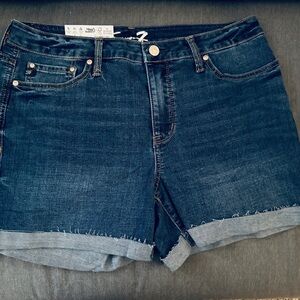 Seven7 Women's Deep Indigo Jean Shorts